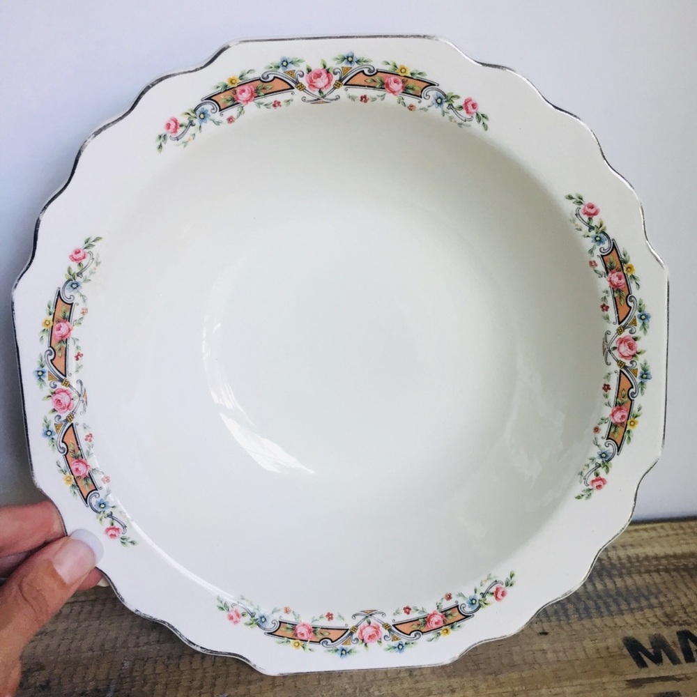 WS George white serving bowl Lido vintage